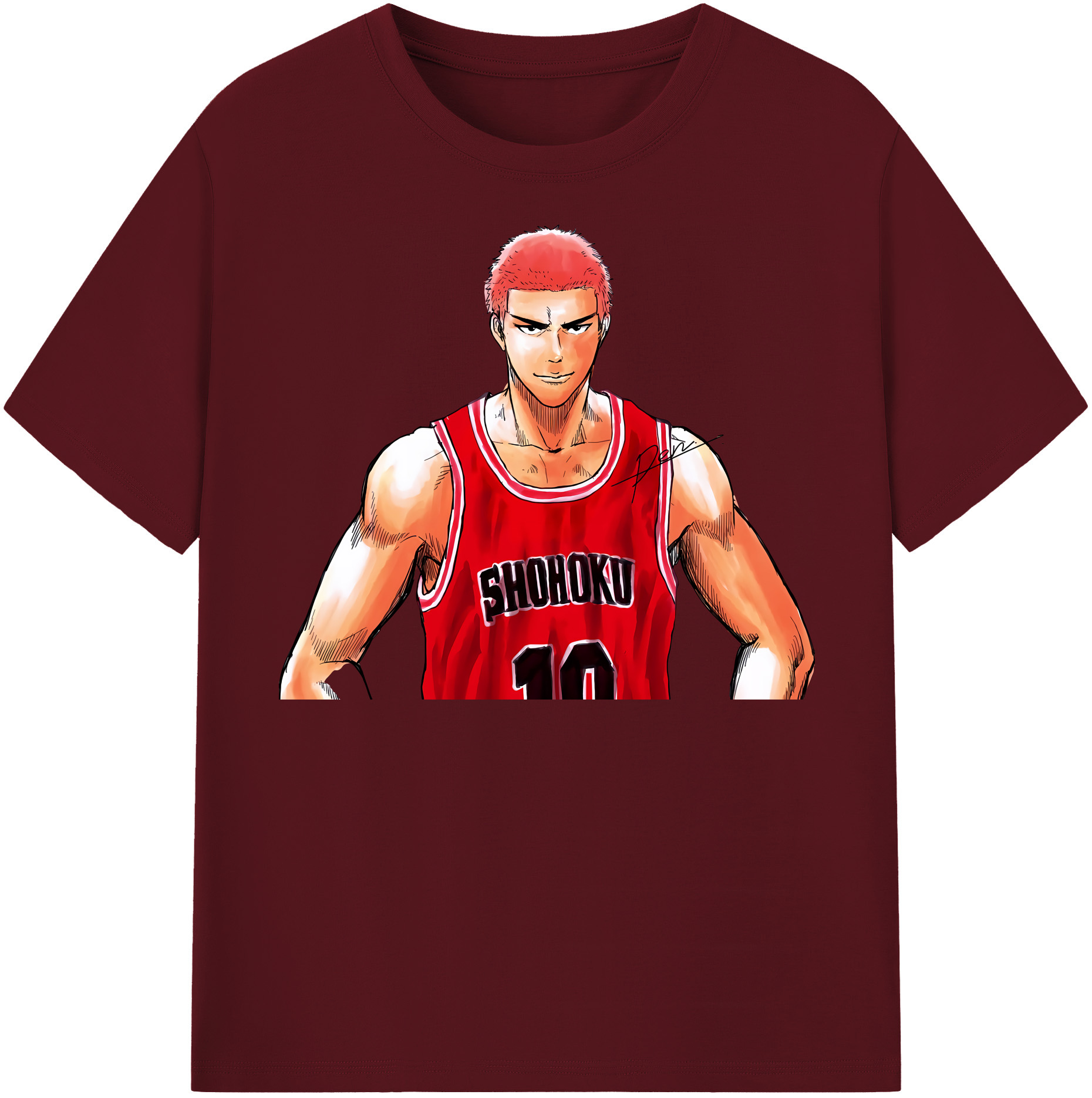 SLAM DUNK／スラムダンク 綿100％半袖Tシャツ（フロントプリント）
